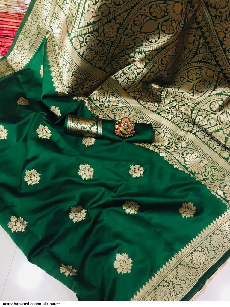 UTSAV BANARASI COTTON SILK SAREE