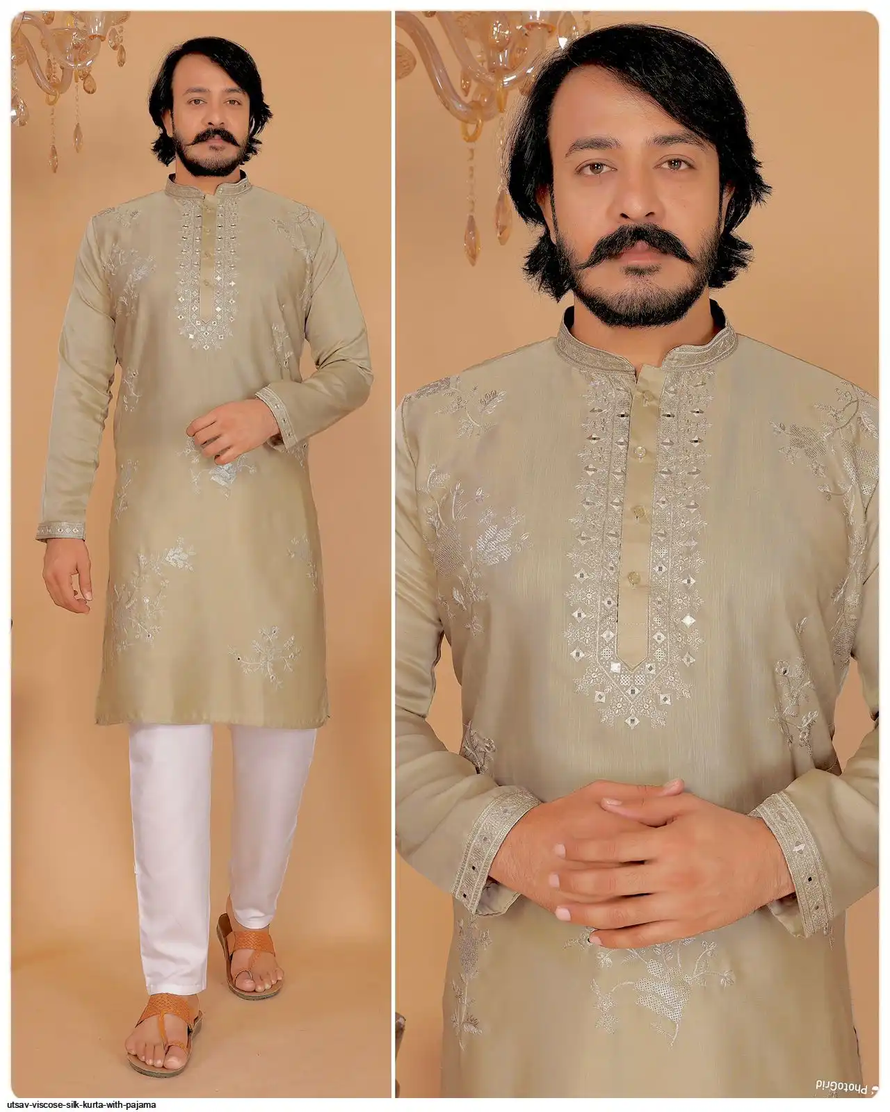 UTSAV VISCOSE SILK KURTA WITH PAJAMA B