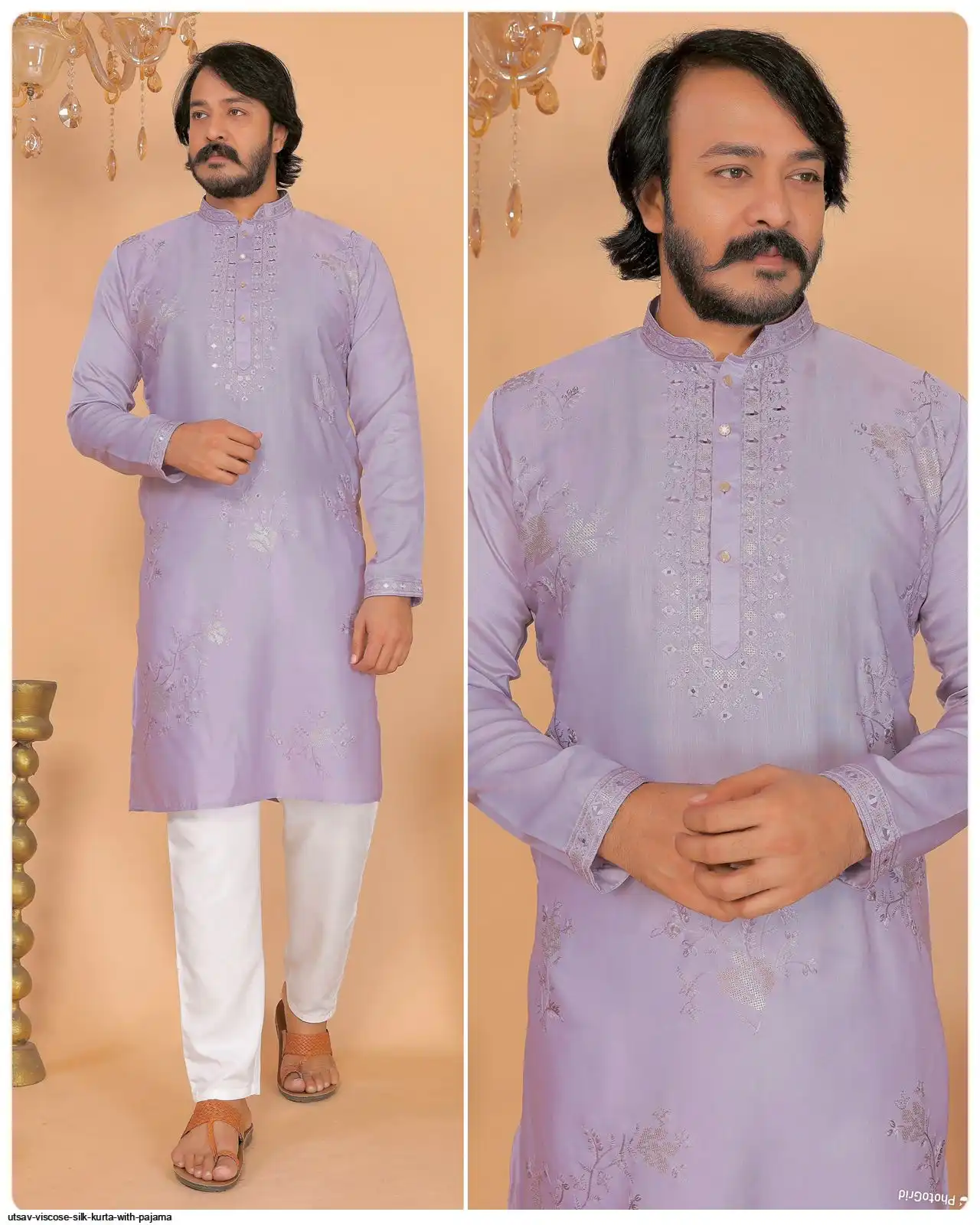 UTSAV VISCOSE SILK KURTA WITH PAJAMA D