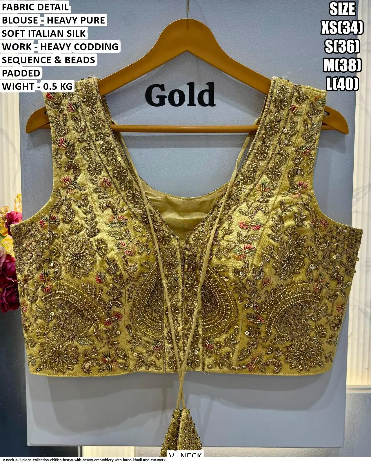 V NECK HEAVY PURE SOFT ITALIAN SILK SEQUENCE BLOUSE J