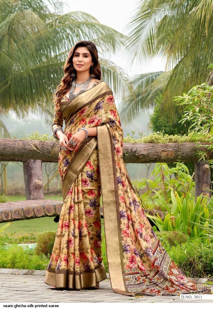 Handloom Pure Tussar Ghicha Block Printed Sarees Manufacturer Supplier from  Kolkata India