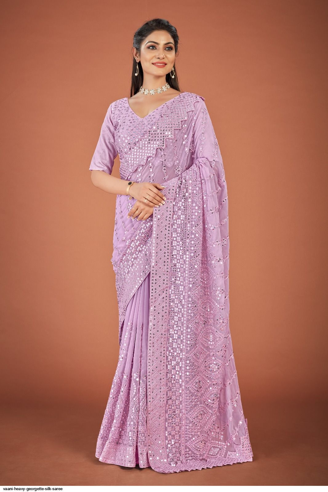 VAANI HEAVY GEORGETTE SILK SAREE F