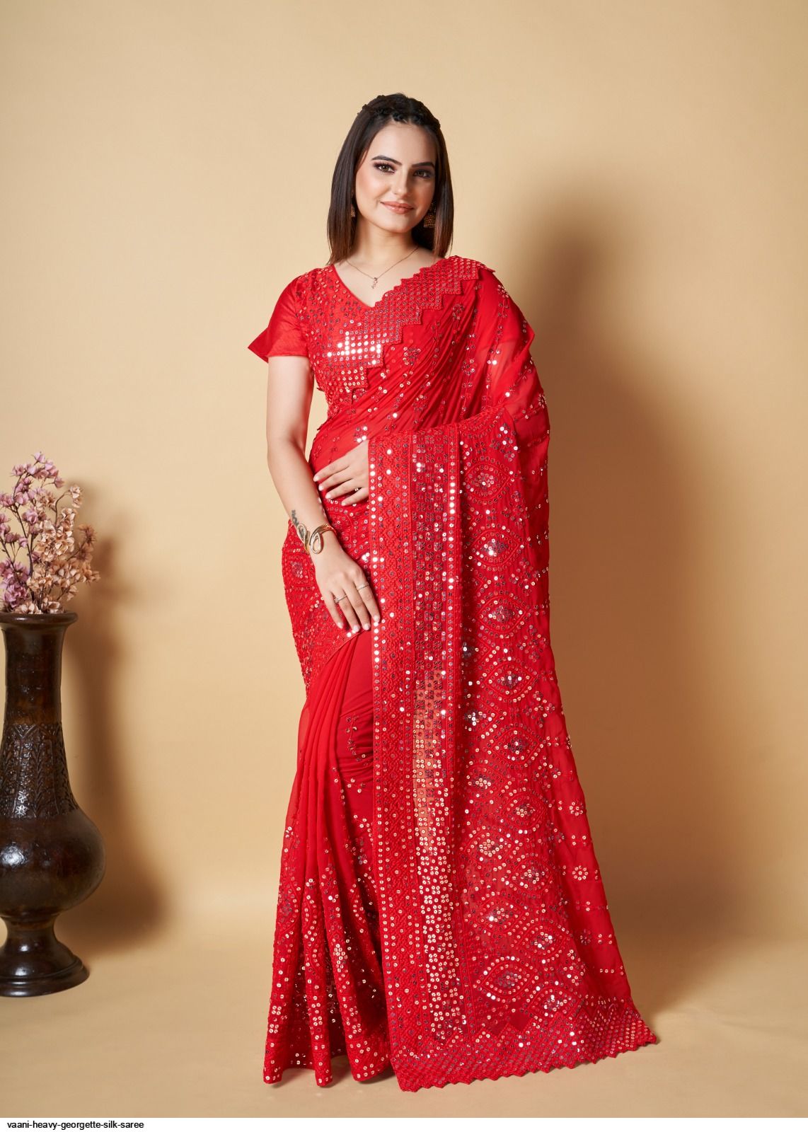 VAANI HEAVY GEORGETTE SILK SAREE B