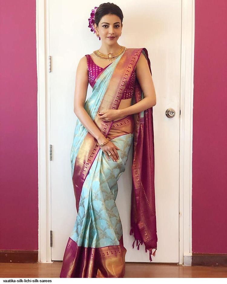 VAATIKA SILK LICHI SILK SAREES