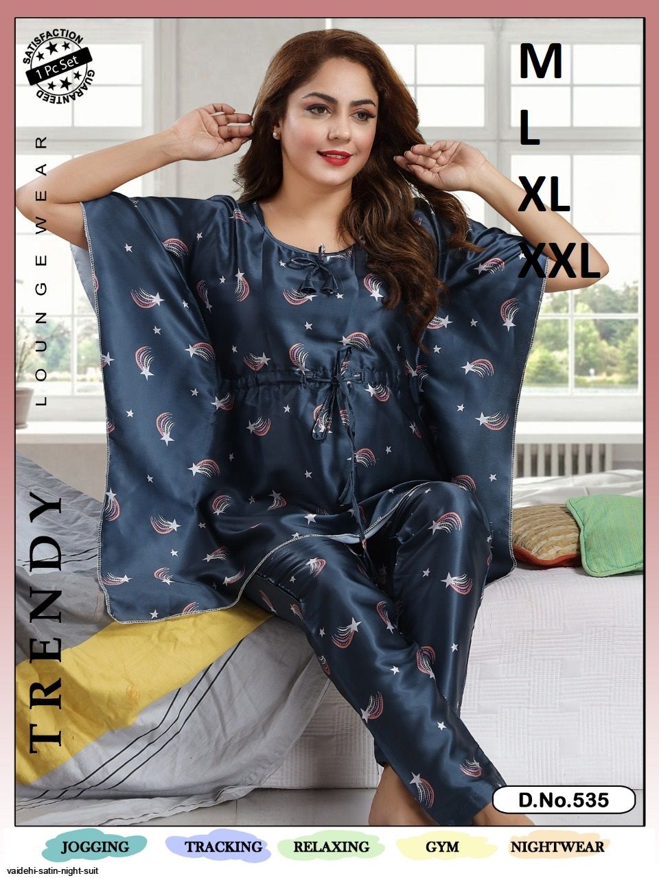 Vaidehi SATIN NIGHT SUIT