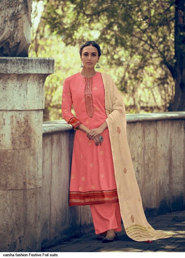 VARSHA FASHION FESTIVE FOIL SUITS