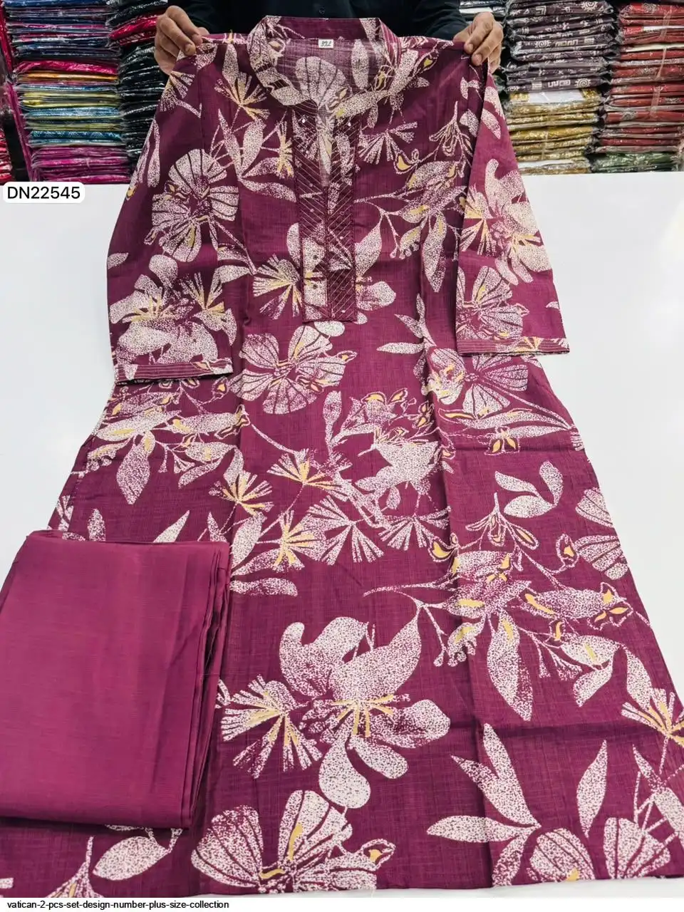 VATICAN 2 PCS KURTI SET DESIGN PLUS SIZE COLLECTION DN22545 E