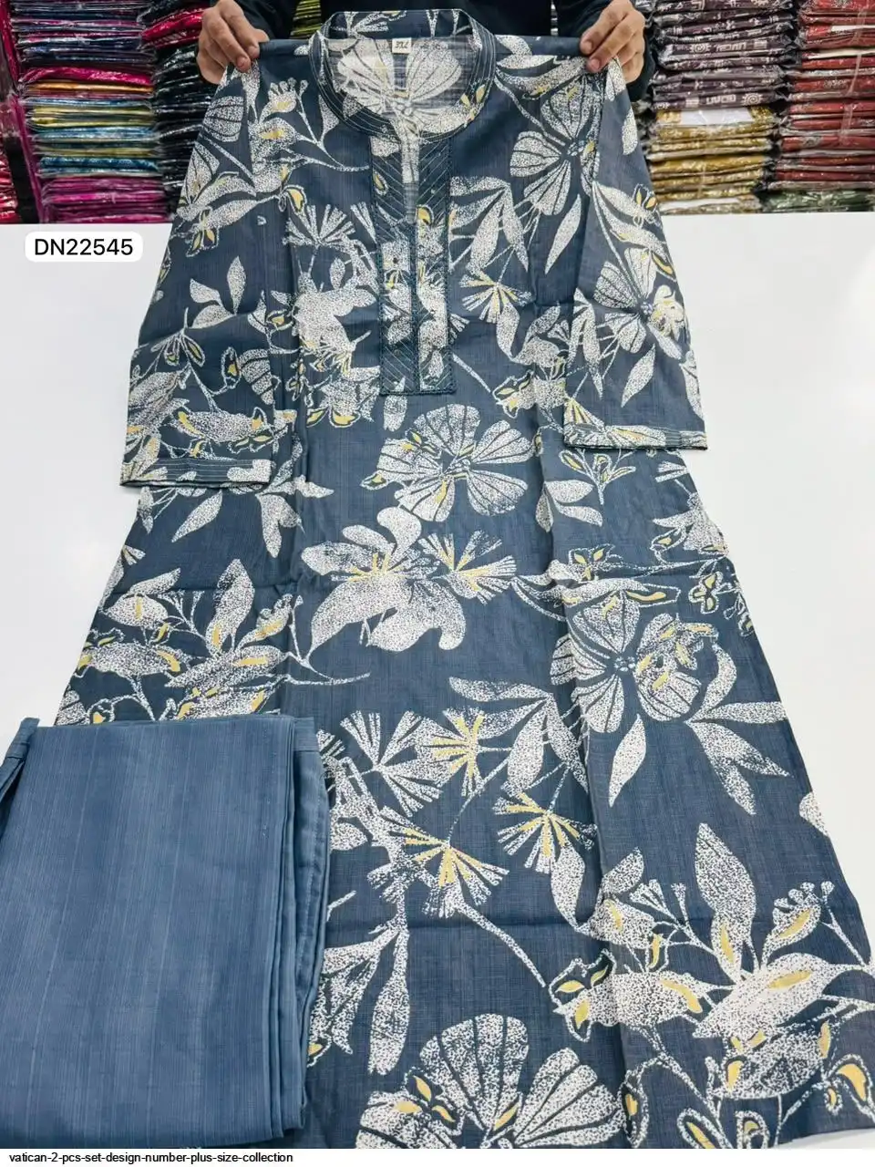 VATICAN 2 PCS KURTI SET DESIGN PLUS SIZE COLLECTION DN22545 F