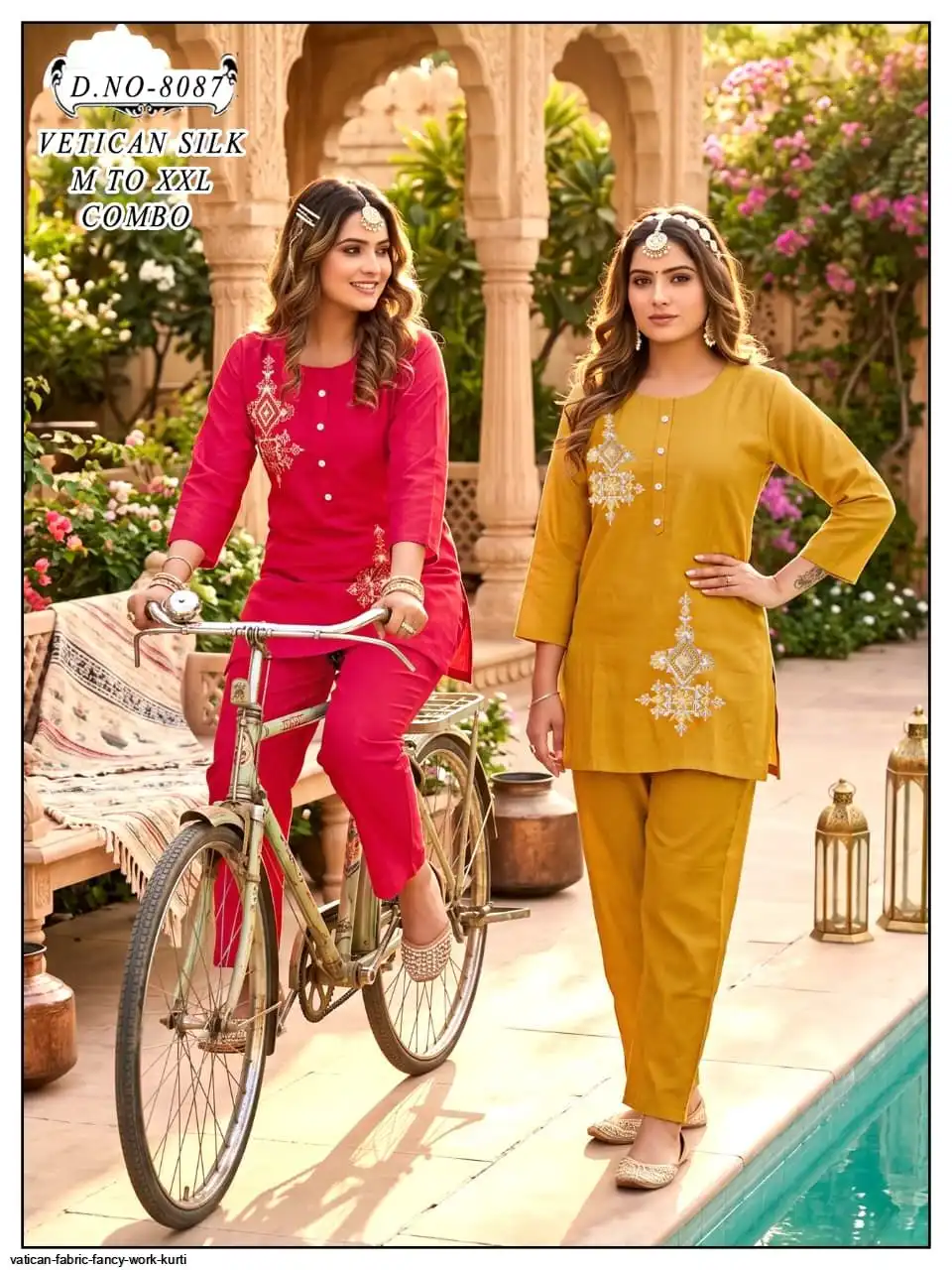 VATICAN FABRIC FANCY WORK KURTI 3