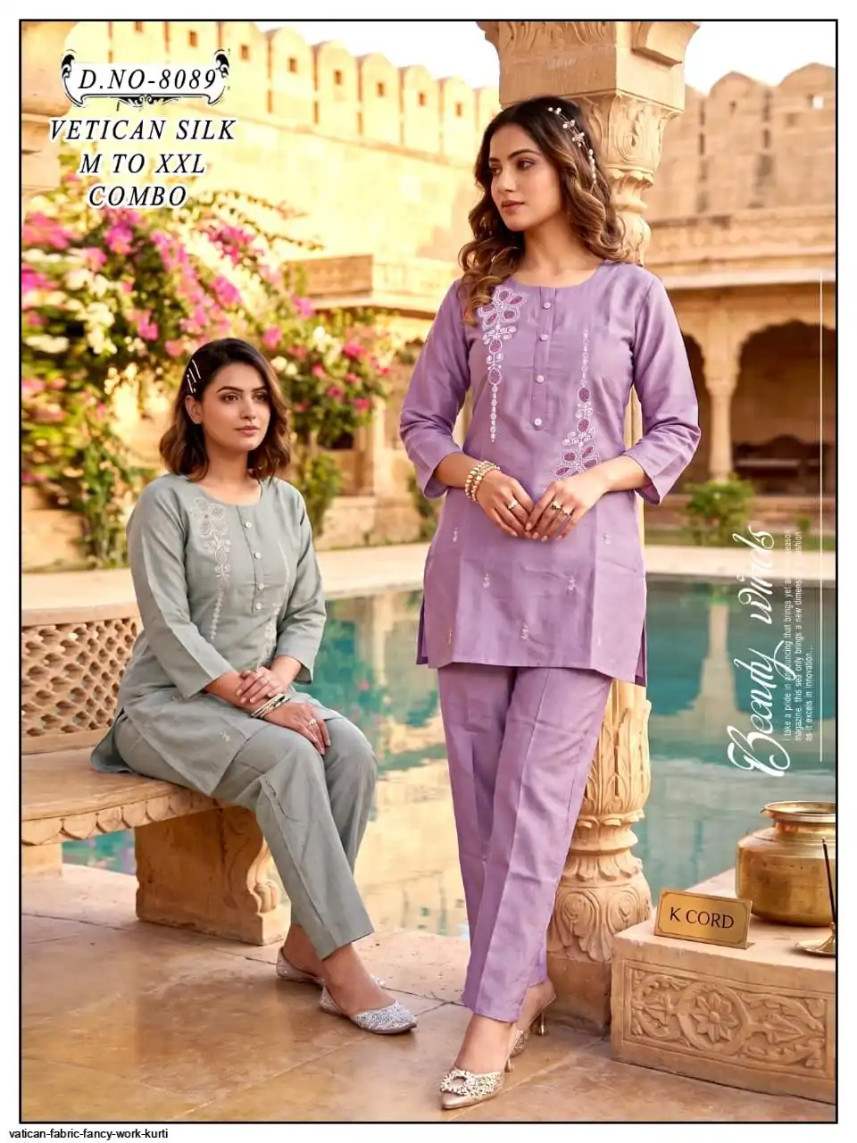 VATICAN FABRIC FANCY WORK KURTI 5