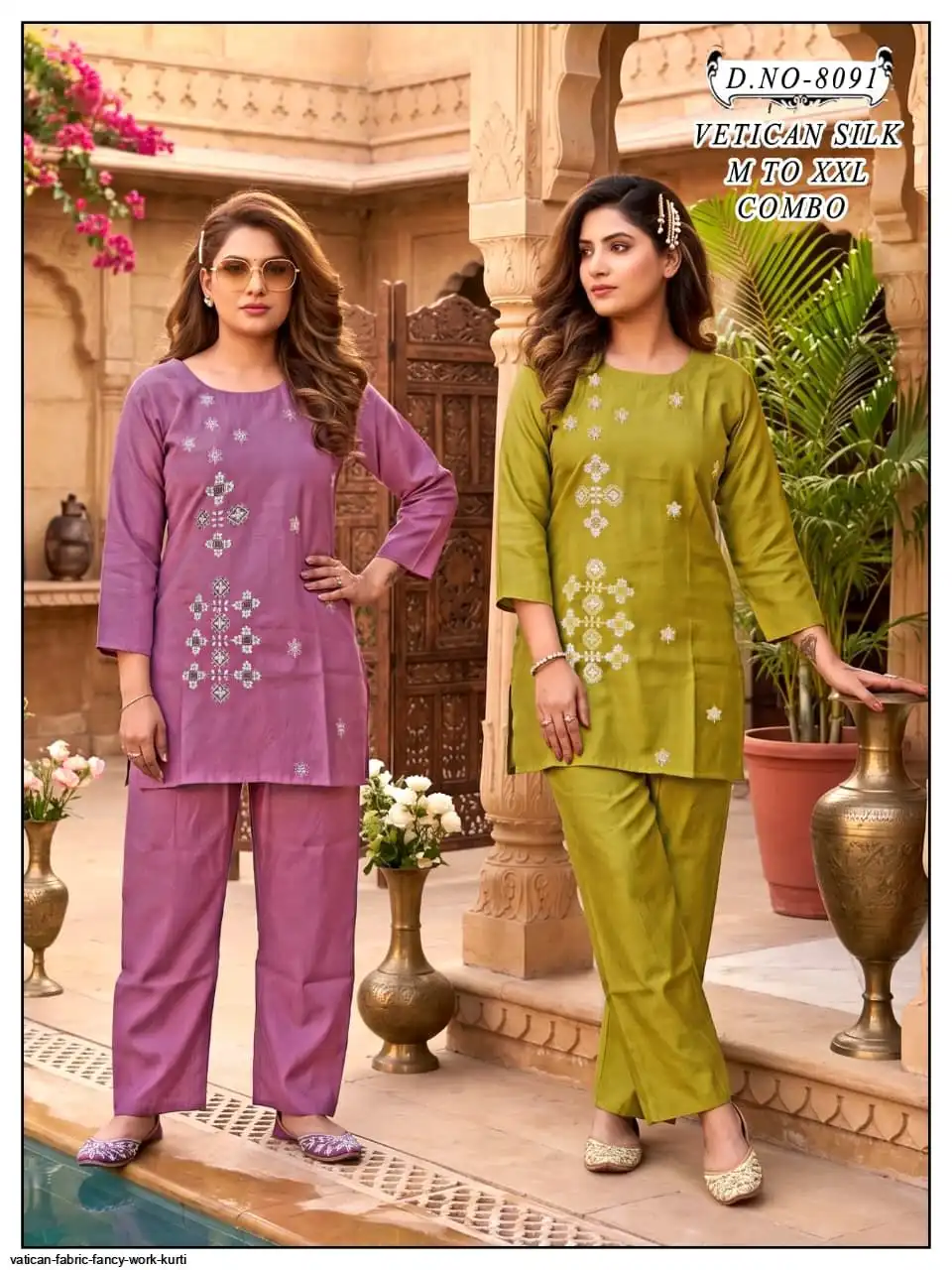 VATICAN FABRIC FANCY WORK KURTI 7