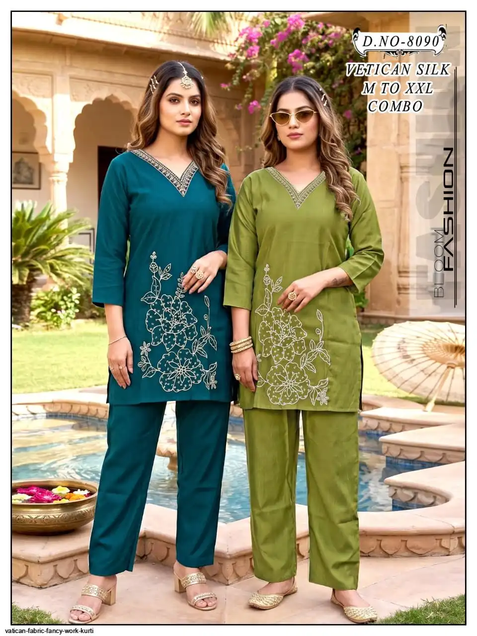 VATICAN FABRIC FANCY WORK KURTI 6