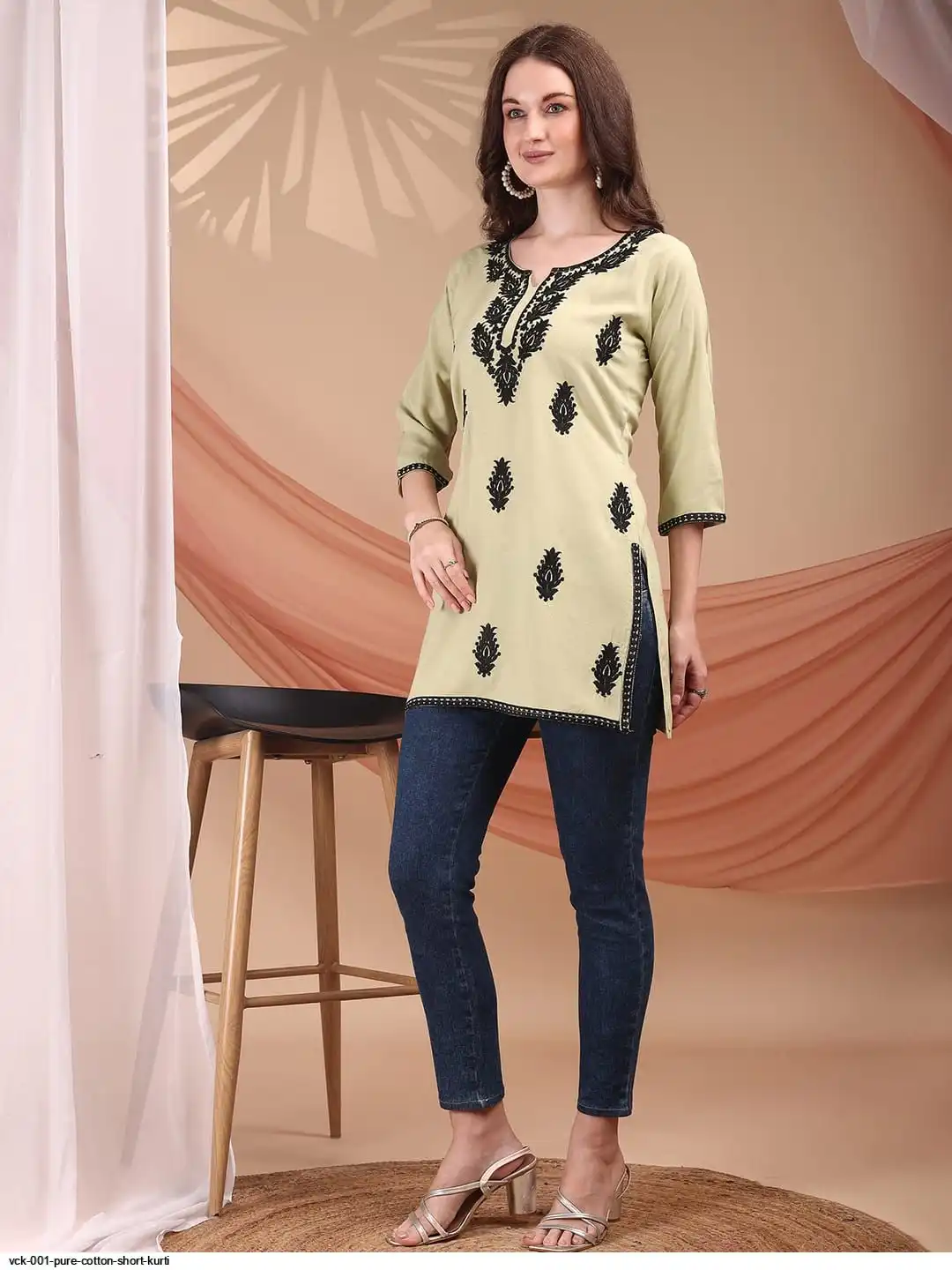 VCK 001 PURE COTTON SHORT KURTI B