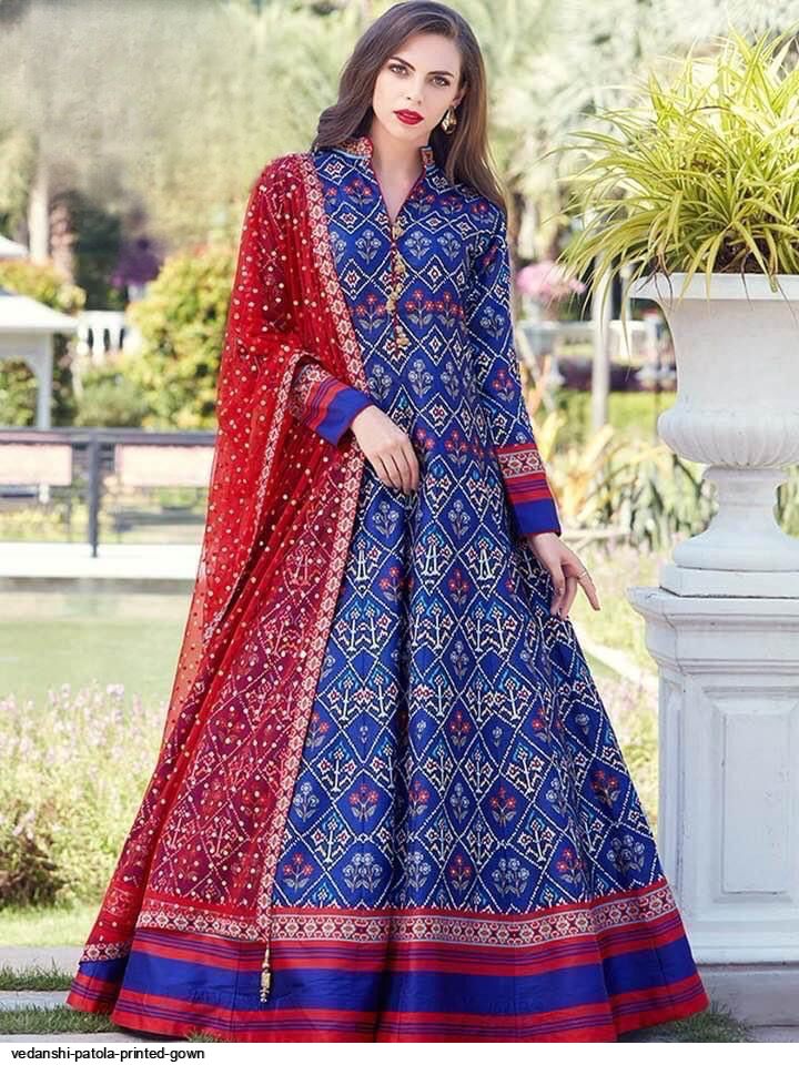 white christmas dresses Shop Louisa Red Dress with Patola Print main image 0