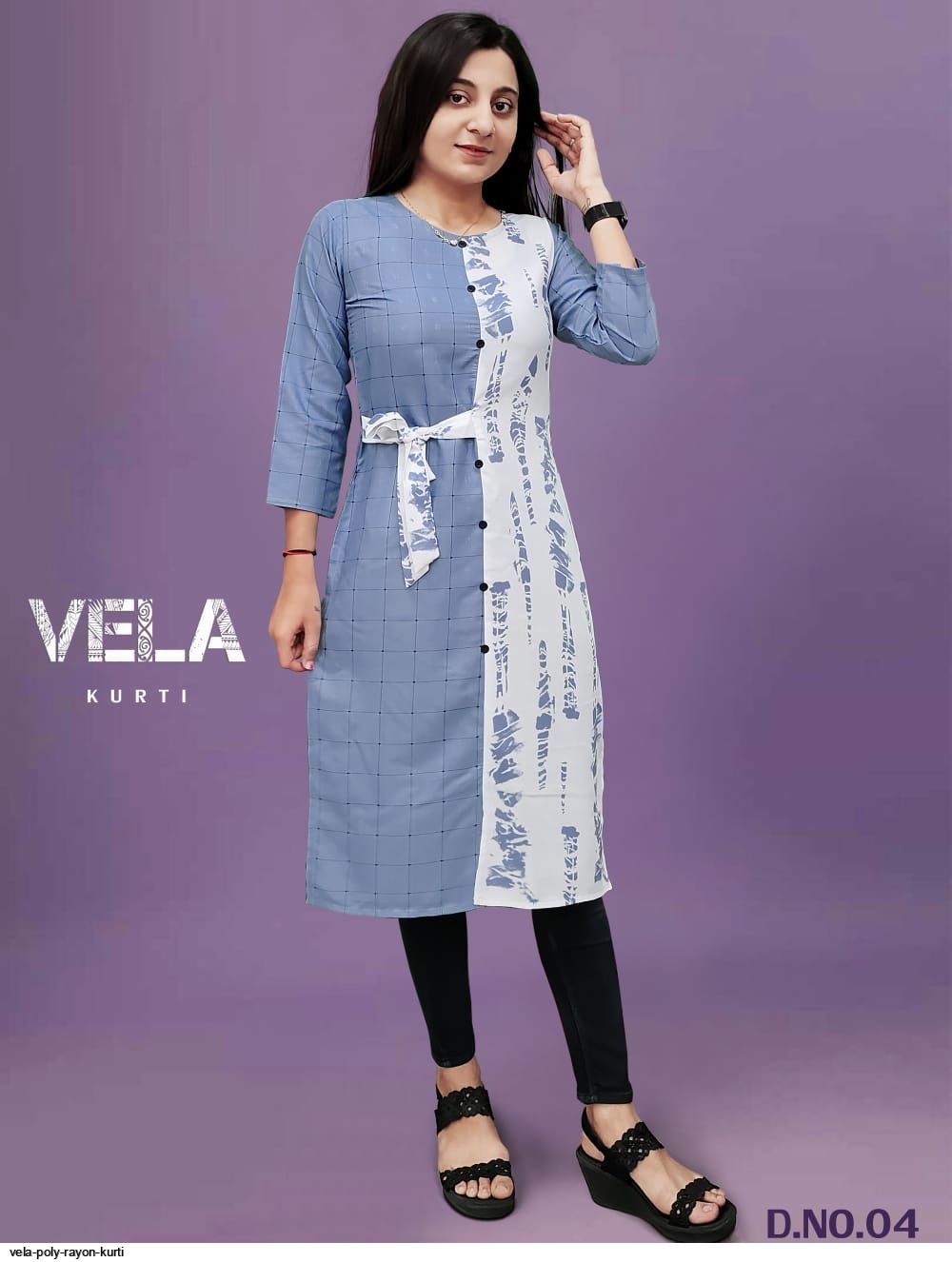 VELA POLY RAYON KURTI 04