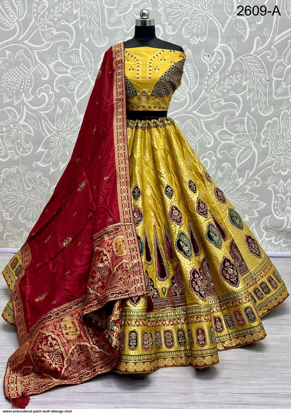 Green Patch Work Lehenga Choli Manufacturer Supplier from Surat India