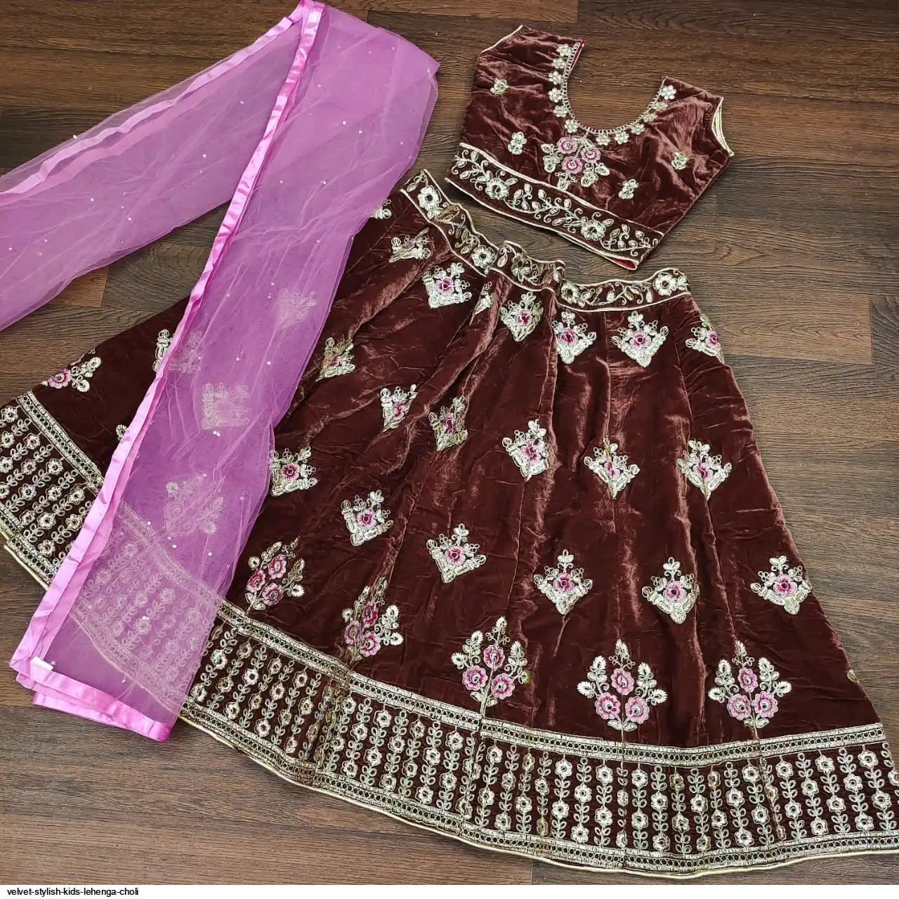 VELVET STYLISH KIDS LEHENGA CHOLI 1
