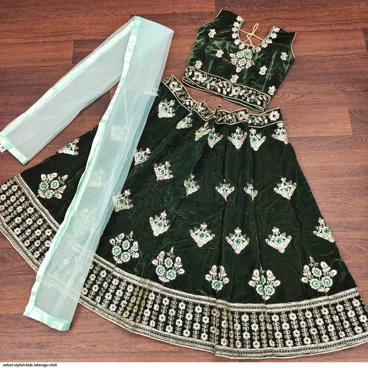 VELVET STYLISH KIDS LEHENGA CHOLI 5