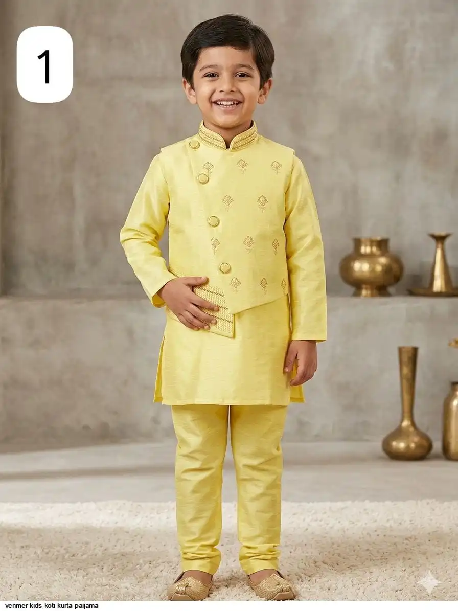 VENMER KIDS KOTI KURTA PAIJAMA 5
