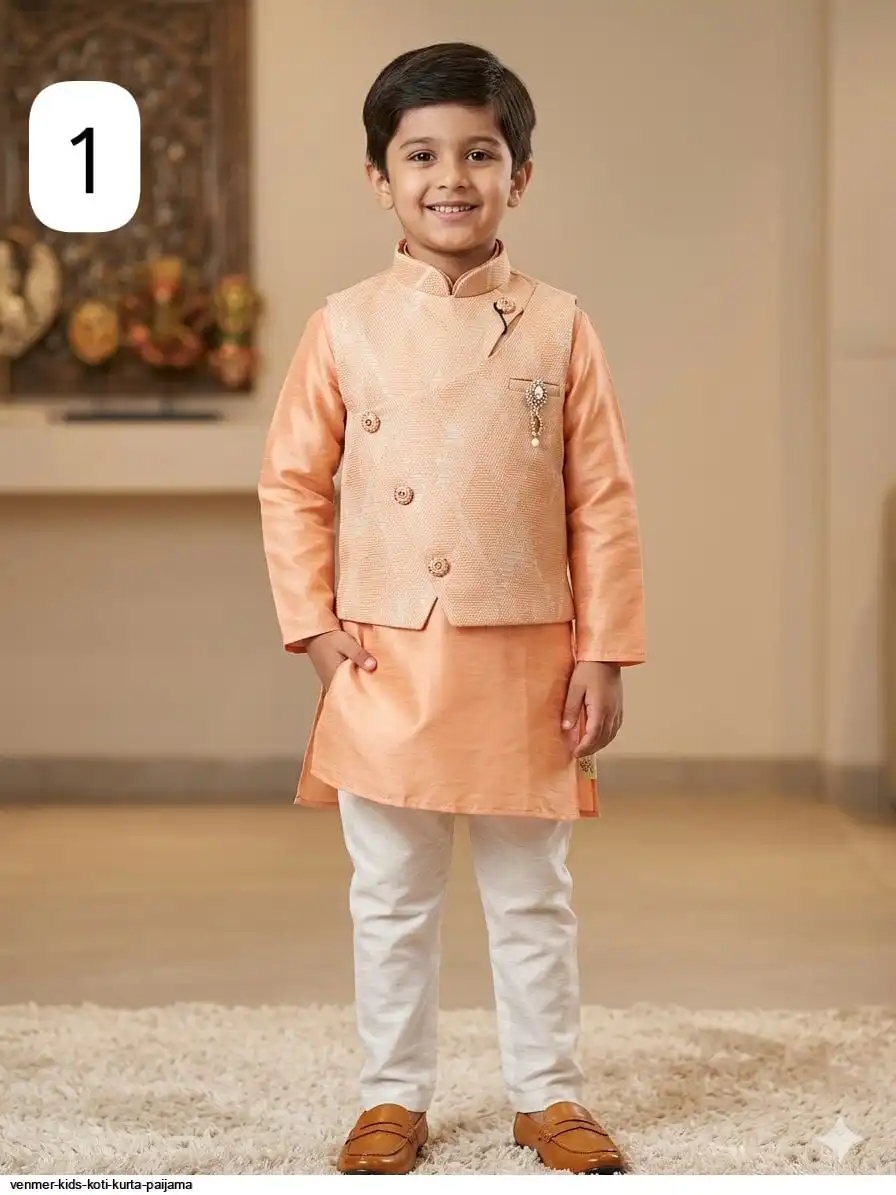 VENMER KIDS KOTI KURTA PAIJAMA 9
