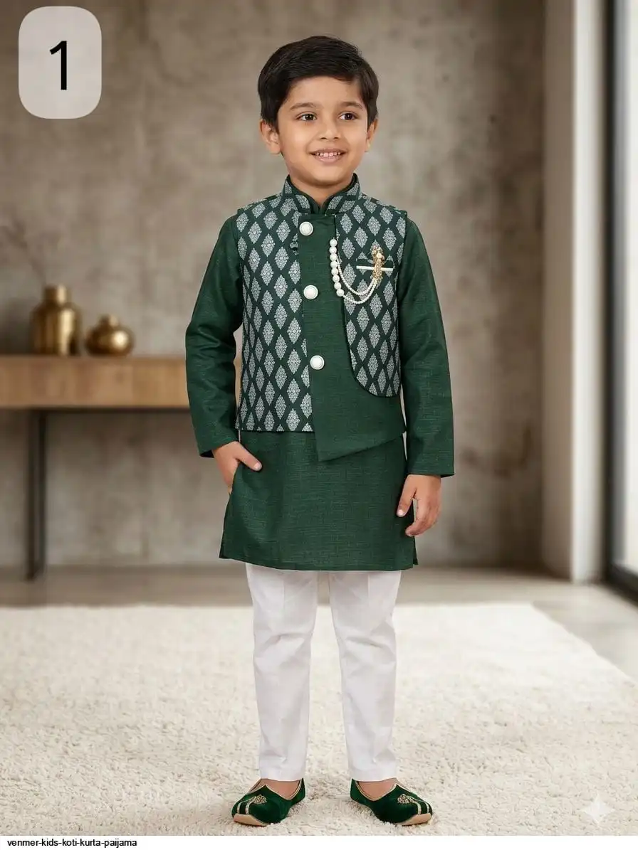 VENMER KIDS KOTI KURTA PAIJAMA 10