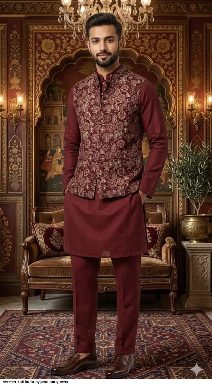 VENMER KOTI KURTA PYJAMA PARTY WEAR B