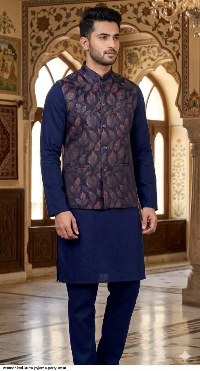 VENMER KOTI KURTA PYJAMA PARTY WEAR C