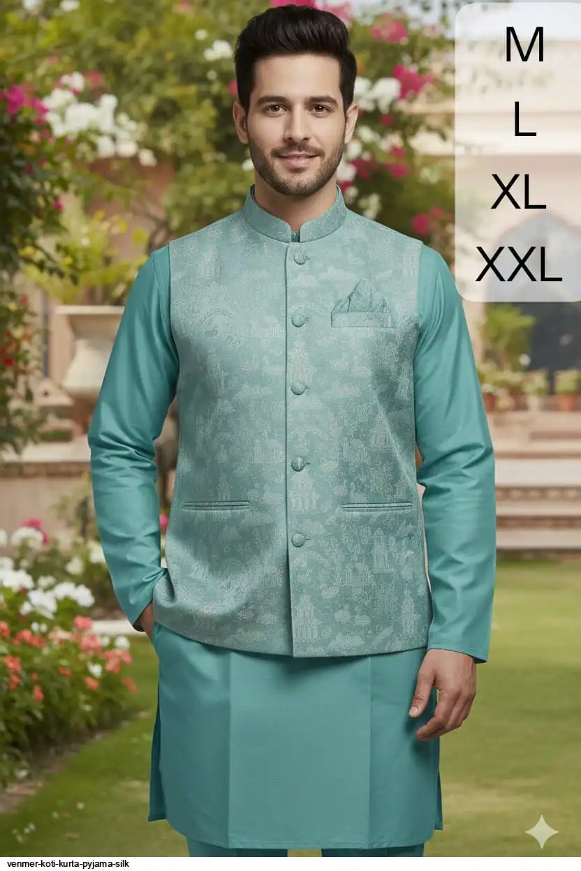 VENMER KOTI KURTA PYJAMA SILK D