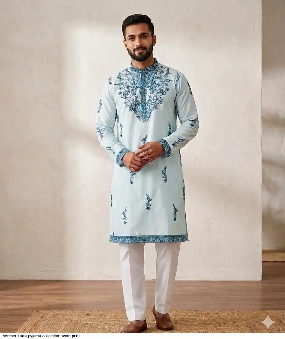 VENMER KURTA PYJAMA COLLECTION RAYON PRINT 2
