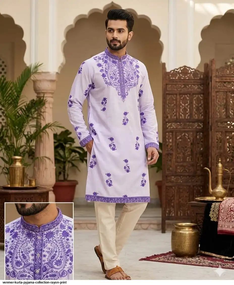 VENMER KURTA PYJAMA COLLECTION RAYON PRINT 3
