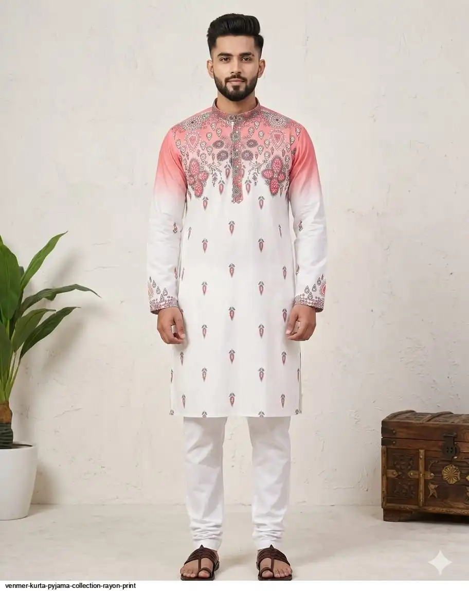 VENMER KURTA PYJAMA COLLECTION RAYON PRINT 4