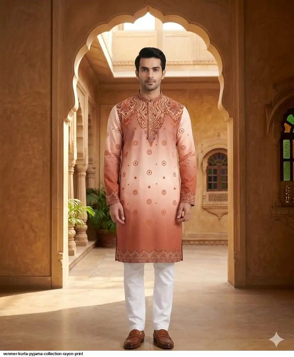 VENMER KURTA PYJAMA COLLECTION RAYON PRINT 5