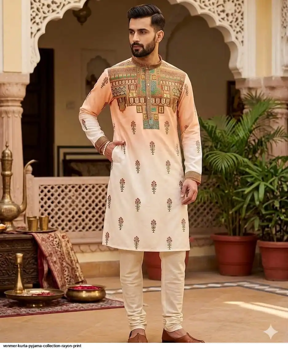 VENMER KURTA PYJAMA COLLECTION RAYON PRINT 7