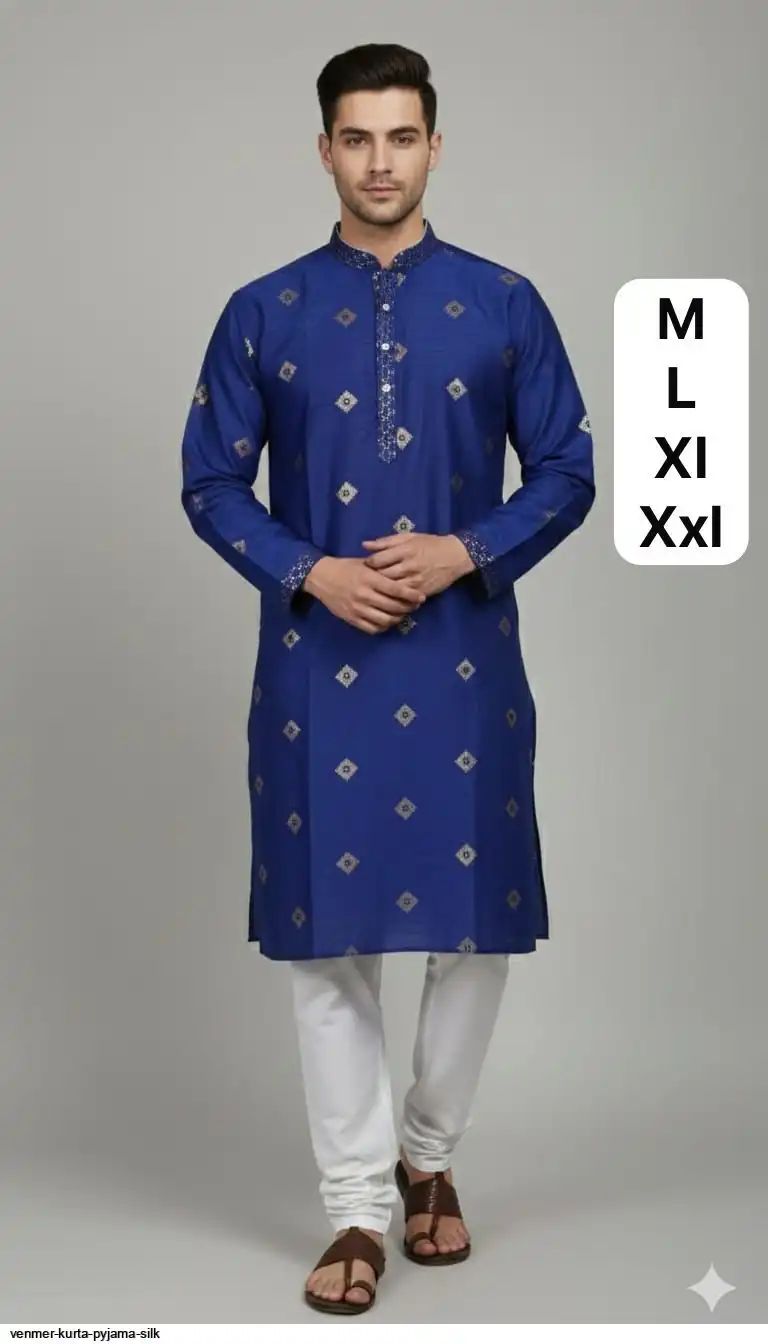 VENMER KURTA PYJAMA SILK D