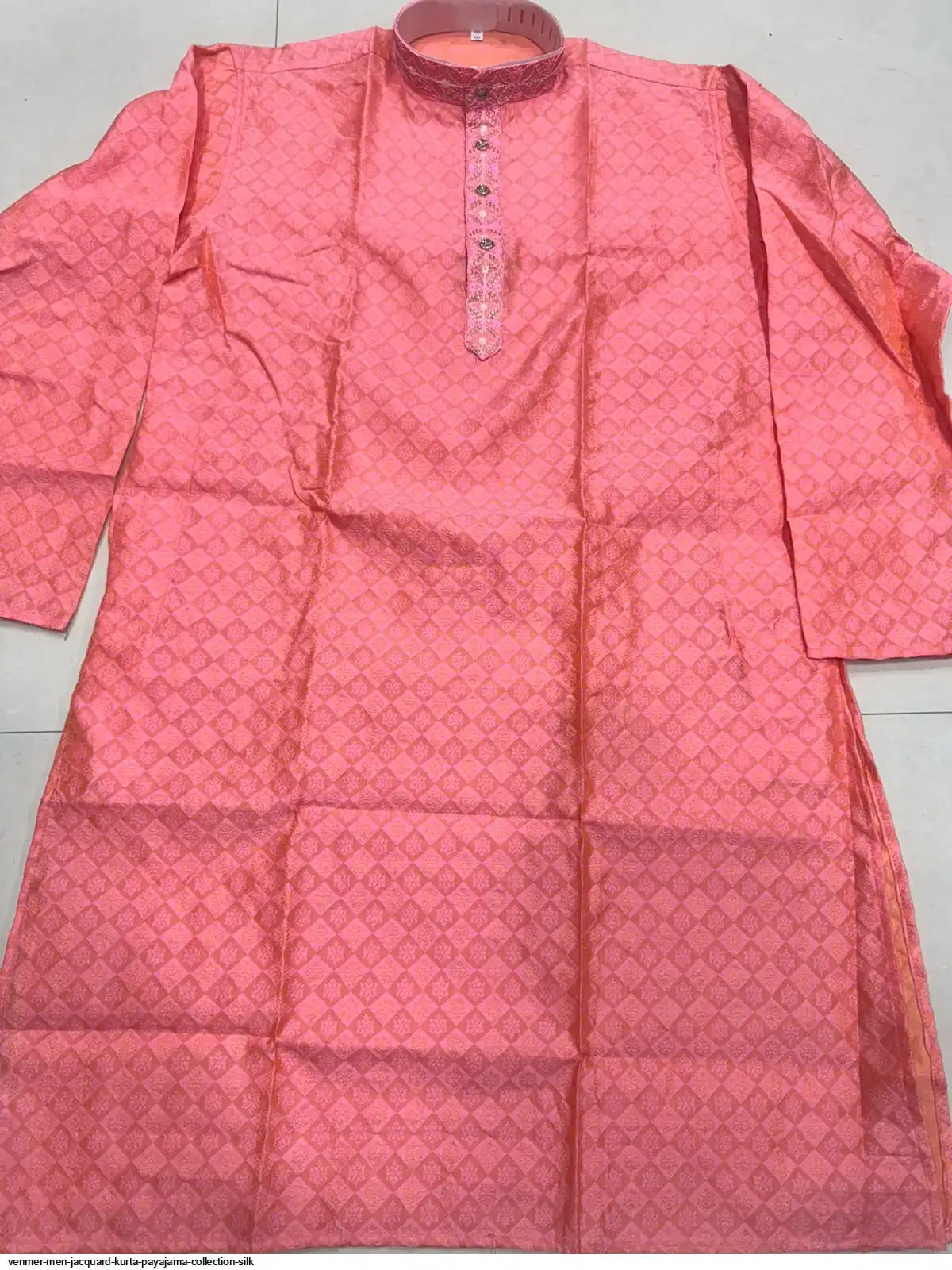 VENMER MEN JACQUARD KURTA PAYAJAMA COLLECTION SILK B