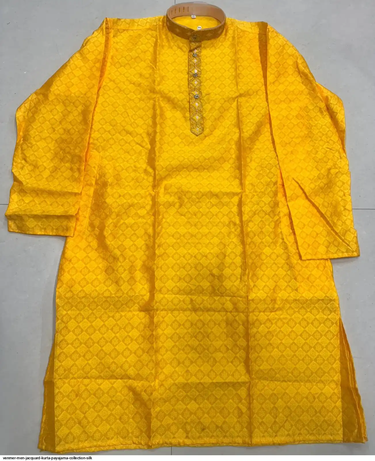 VENMER MEN JACQUARD KURTA PAYAJAMA COLLECTION SILK E