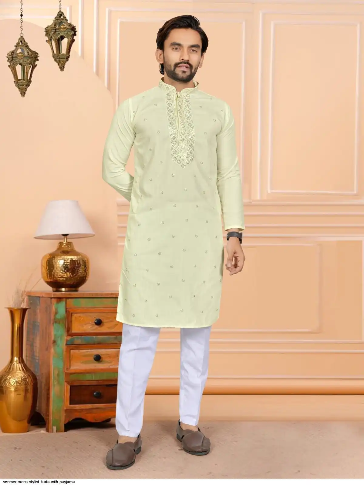 VENMER MENS STYLIST KURTA WITH PAYJAMA C