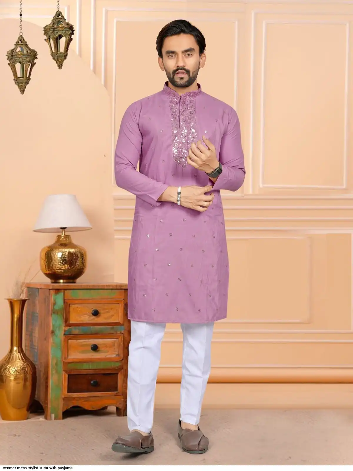 VENMER MENS STYLIST KURTA WITH PAYJAMA D