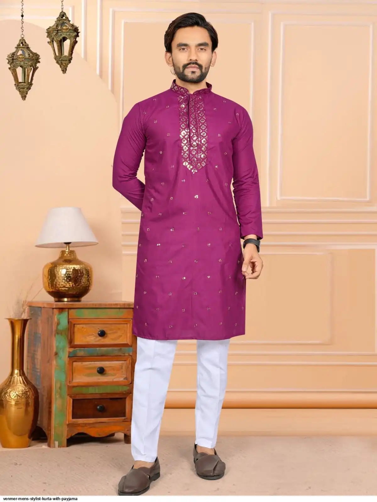 VENMER MENS STYLIST KURTA WITH PAYJAMA E