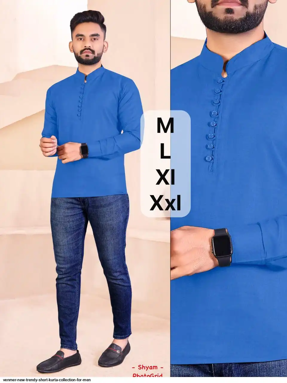 VENMER NEW TRENDY SHORT KURTA COLLECTION FOR MEN H