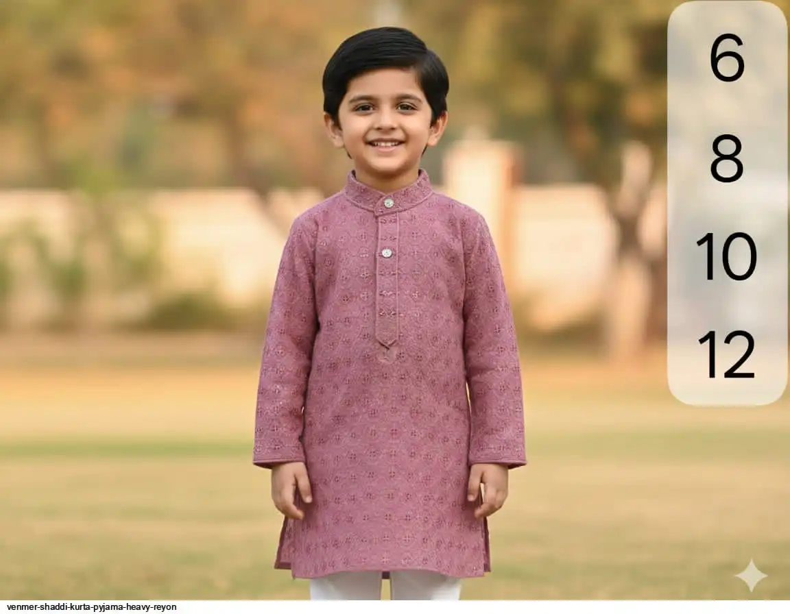 VENMER SHADDI KURTA PYJAMA HEAVY REYON 10