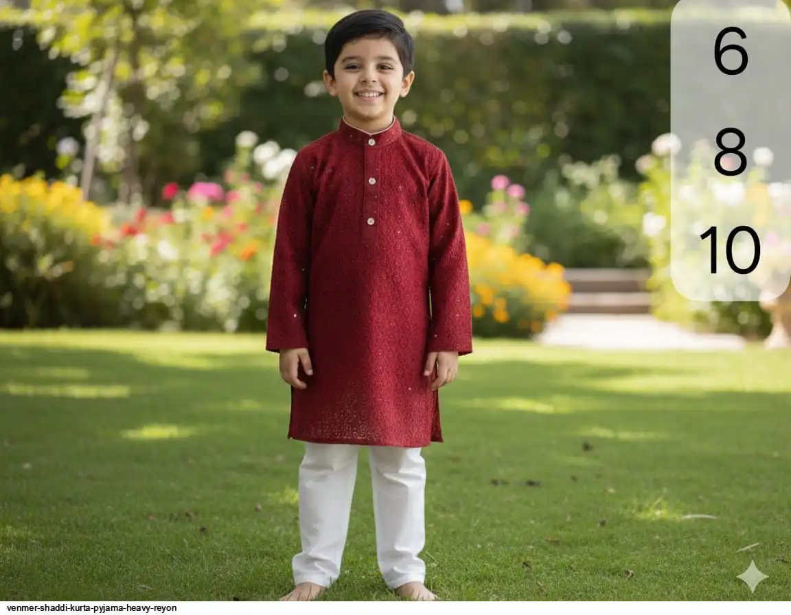 VENMER SHADDI KURTA PYJAMA HEAVY REYON 12