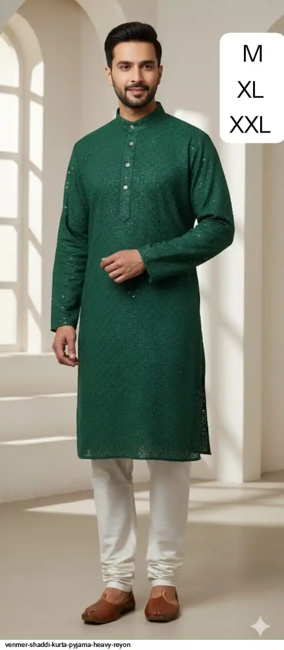 VENMER SHADDI KURTA PYJAMA HEAVY REYON 18