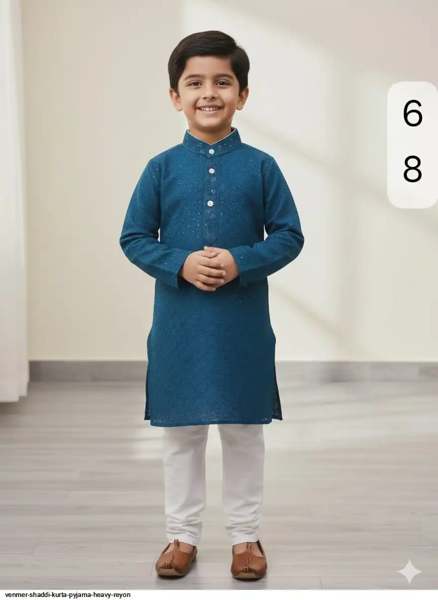 VENMER SHADDI KURTA PYJAMA HEAVY REYON 16
