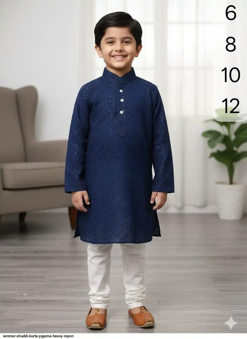 VENMER SHADDI KURTA PYJAMA HEAVY REYON 17