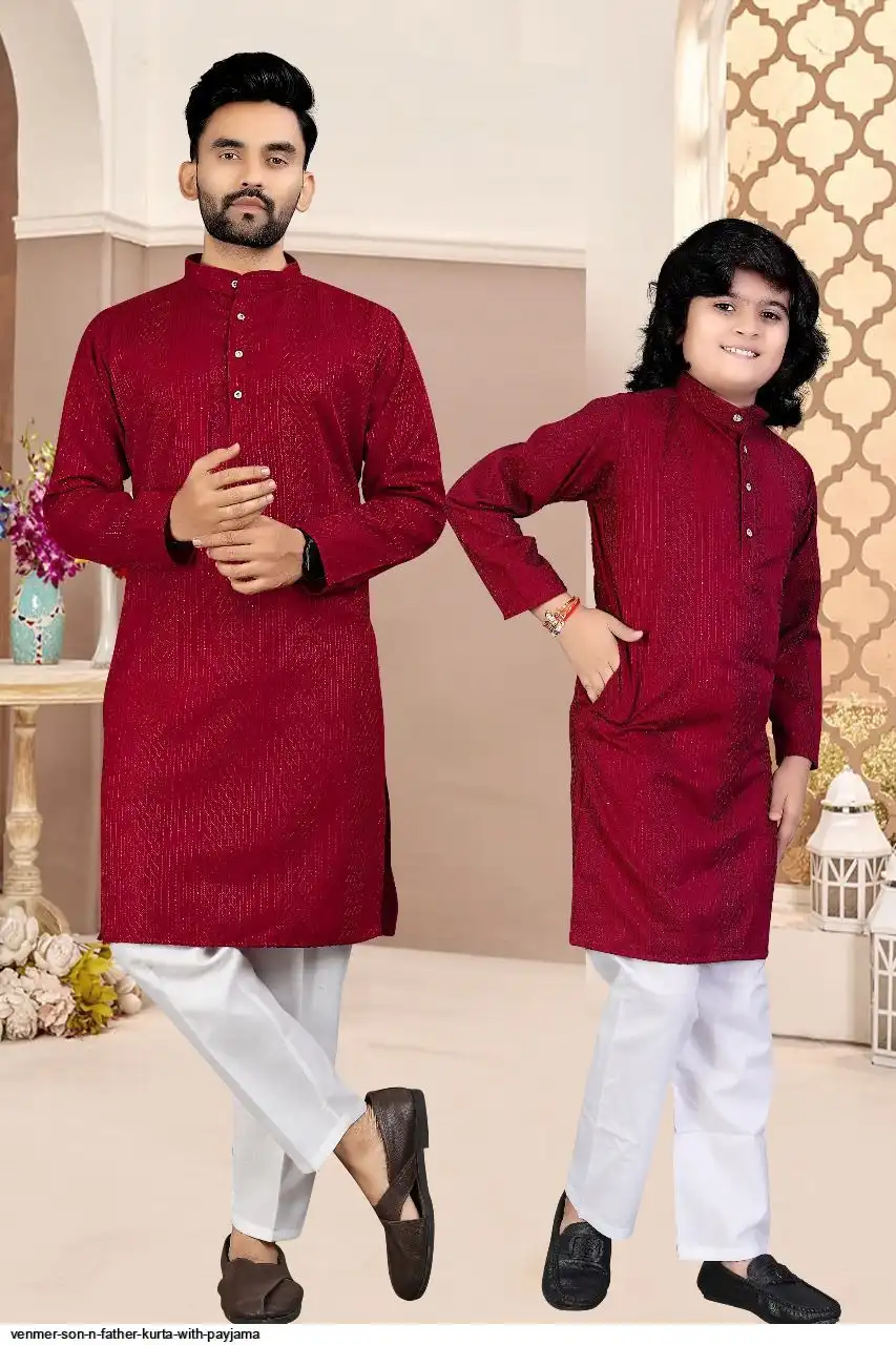 VENMER SON N FATHER KURTA WITH PAYJAMA D