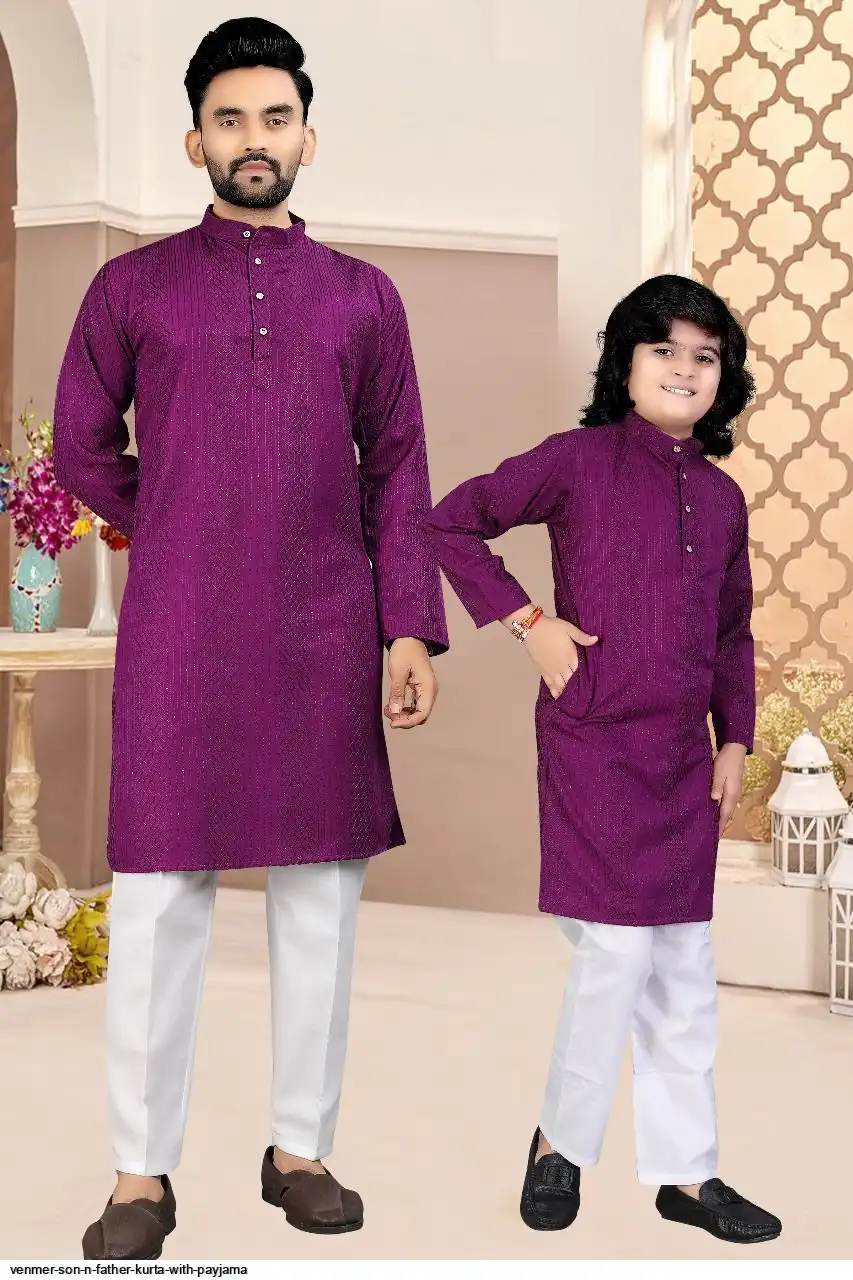 VENMER SON N FATHER KURTA WITH PAYJAMA G