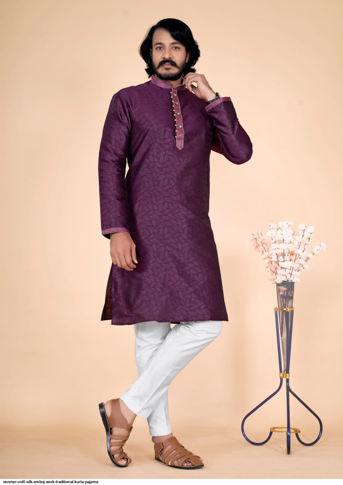 VenmeR VOL4 Silk Emboj Work Traditional Kurta PAJAMA