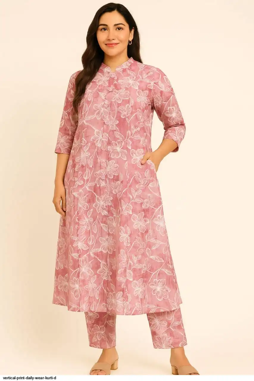 VERTICAL PRINT DAILY WEAR KURTI D
