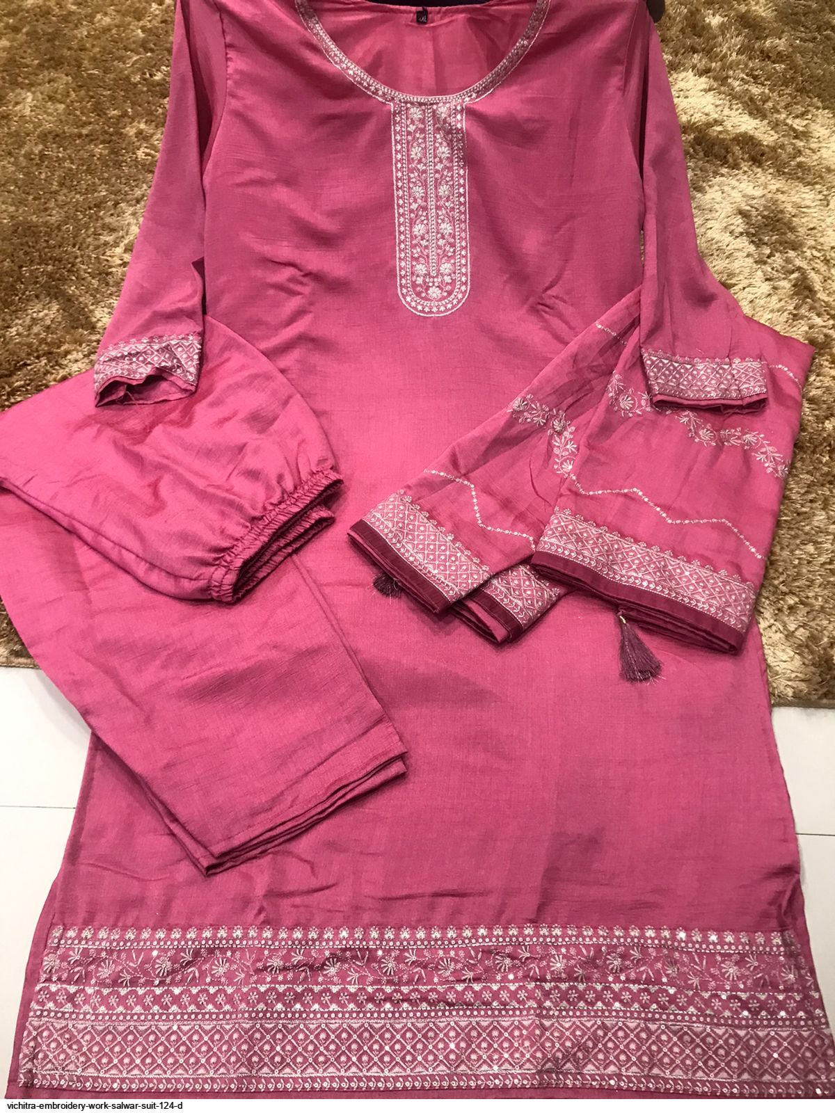 VICHITRA EMBROIDERY WORK SALWAR SUIT 124 D